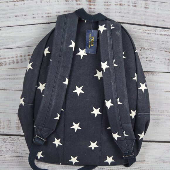 Polo Ralph Lauren Navy Blue Stars USA Backpack Rucksack NWT RARE - Picture 14 of 16